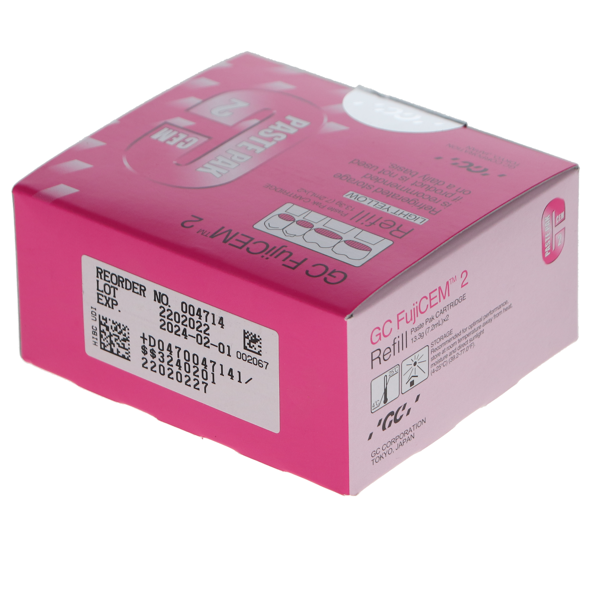 GC 004714 FujiCEM 2 Reinforced Glass Ionomer Luting Cement Automix 2/Pk 004599 GC 004714 FujiCEM 2 Reinforced Glass Ionomer Luting Cement Automix 2/Pk 004599